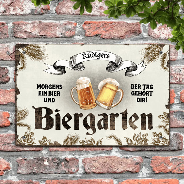 Biergarten - Outdoor-Türschild