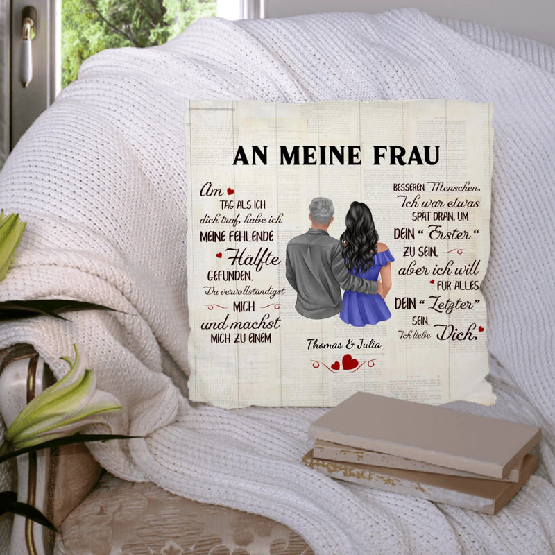 An meinen Schatz (an sie - Zeichenstil) - Paar-Kissen