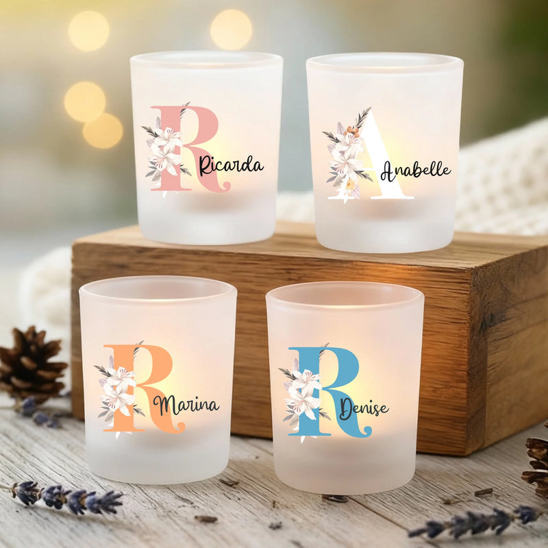 Personalisierter Teelichthalter für dich und deine Liebsten mit Initiale und Name von Love & Faith
