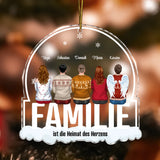 Weihnachtsdekoration mit der ganzen Familie illustriert personalisiert von Love & Faith