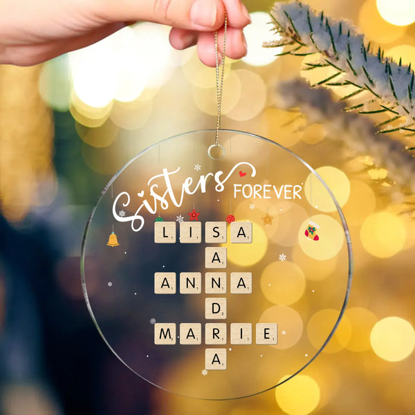 Scrabble - Weihnachtsbaumschmuck mit euren Namen im Scrabble-Look