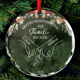 Kristallornament als Weihnachtsbaumschmuck personalisiert für Partner Geschenk von Love & Faith