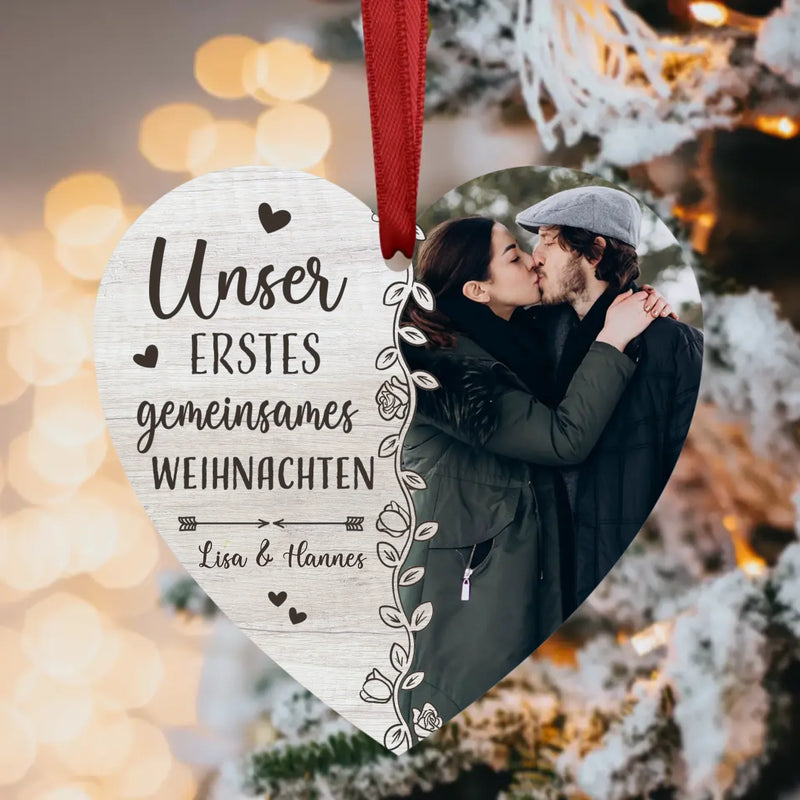Erstes Weihnachten zu zweit - Paar-Baumschmuck