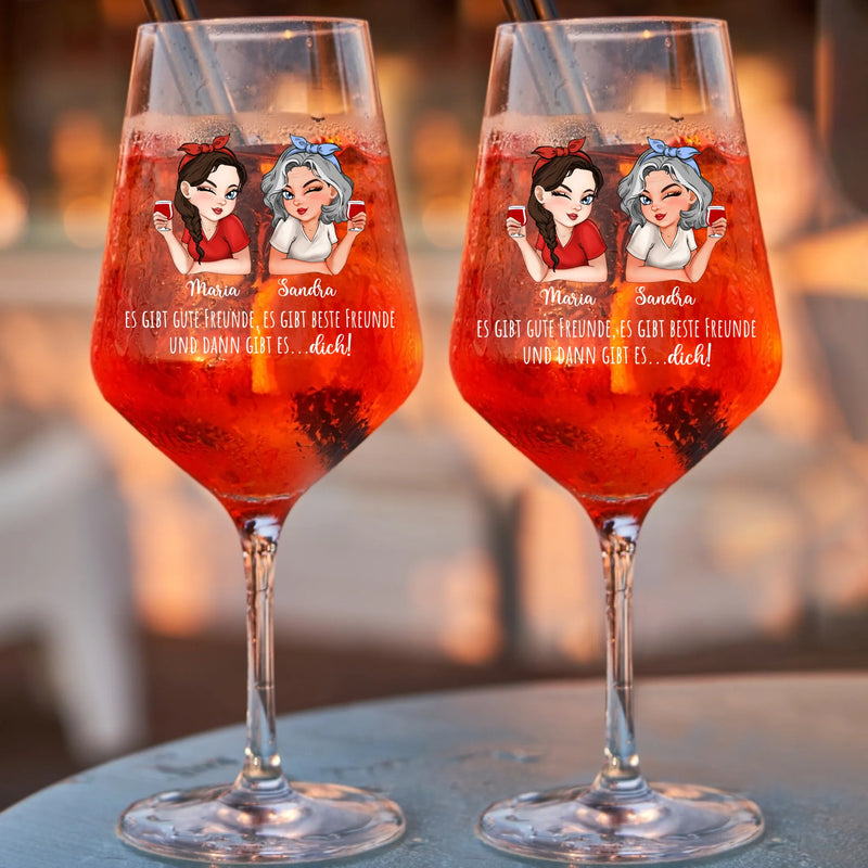 Beste Freunde - Personalisiertes Glas für Sommergetränke