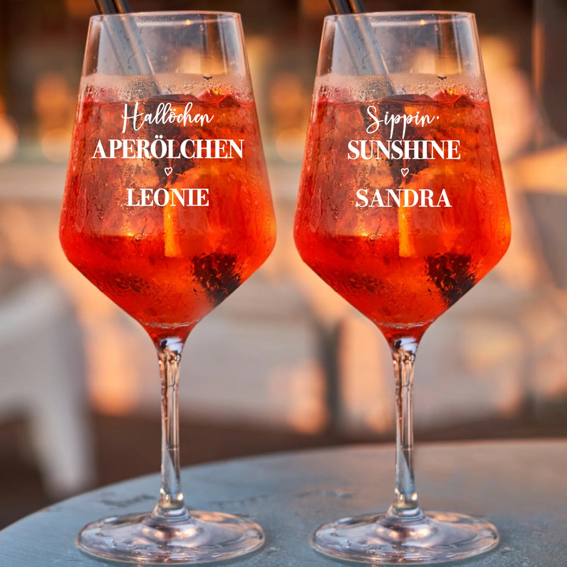 Spritztour - Personalisiertes Glas für deinen Sommer-Drink mit lustigen Sprüchen