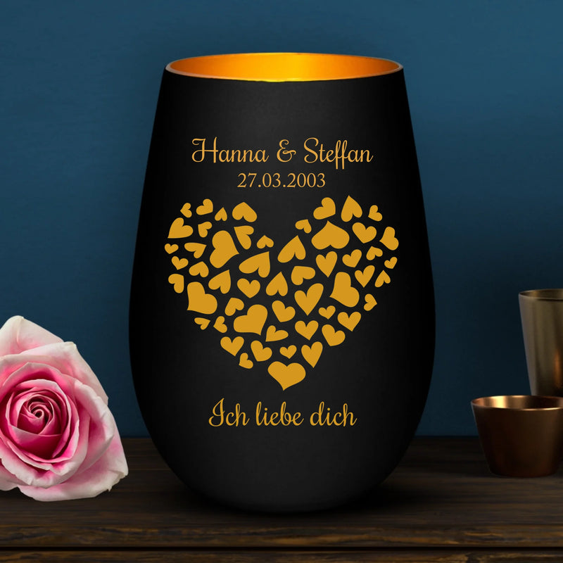 Valentinsherz - Paar-Windlicht