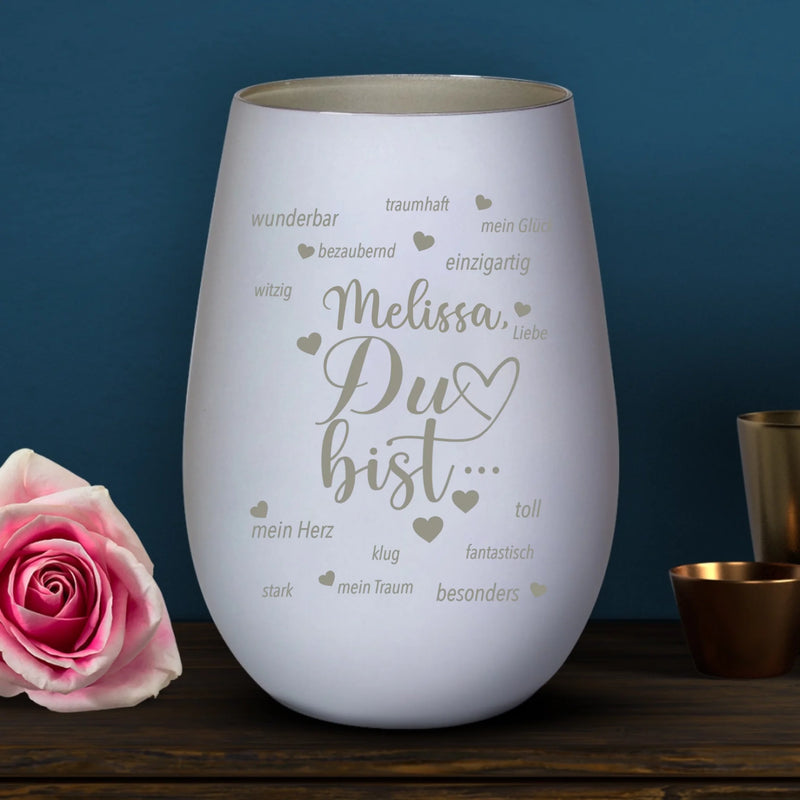 Du bist ... - Paar-Windlicht