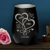 Unsere Herzen - Paar-Windlicht