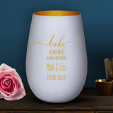 Liebe ist kein Wort - Paar-Windlicht