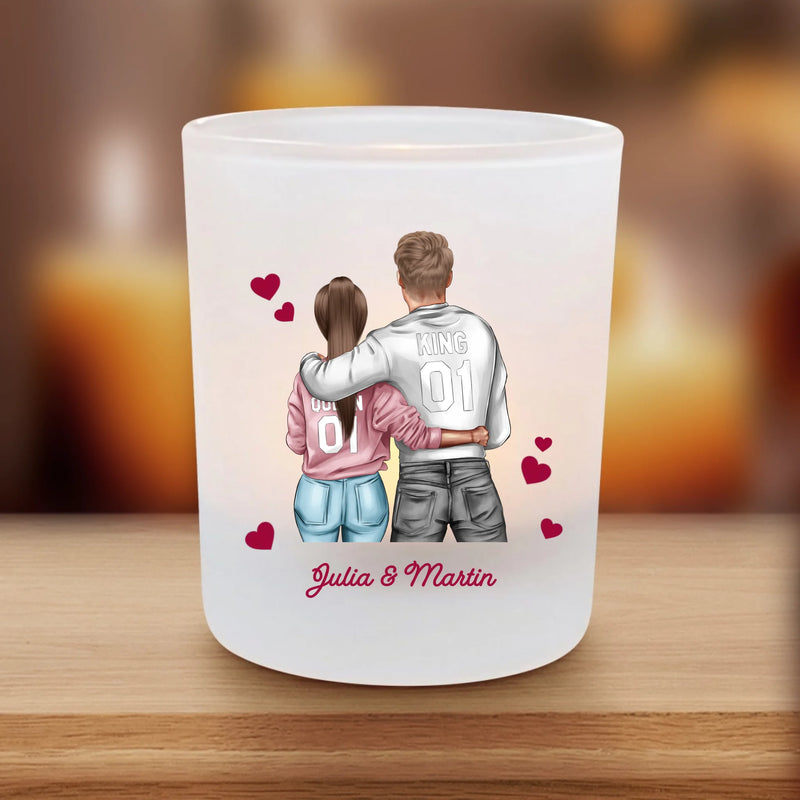 An meinen Schatz - Paar-Teelichthalter