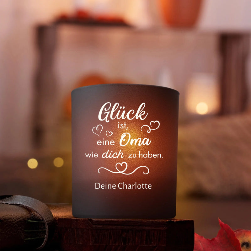 Glück ist... - Familien-Premium Teelicht