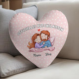32cm Kissen personalisiert bedruckt als Offizielles Kuschelkissen mit Pärchen Illustration gefertigt von Love & Faith