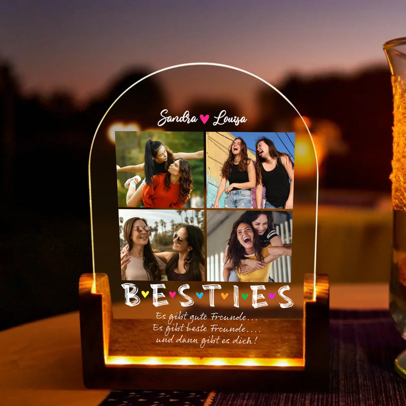 Personalisierter LED Aufsteller für Freunde, Familie und Kollegen mit Foto Upload von Love & Faith