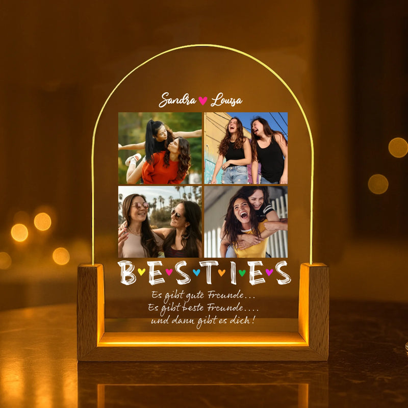 Personalisierter LED Aufsteller für Freunde, Familie und Kollegen mit Foto Upload von Love & Faith