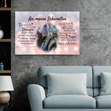 An meine Schwester - Geschwister-Leinwand