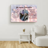 An meine Schwester - Geschwister-Leinwand