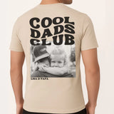 Beiges Cool Dads Club T-Shirt mit Rückendruck mit Foto personalisieren von Love & Faith