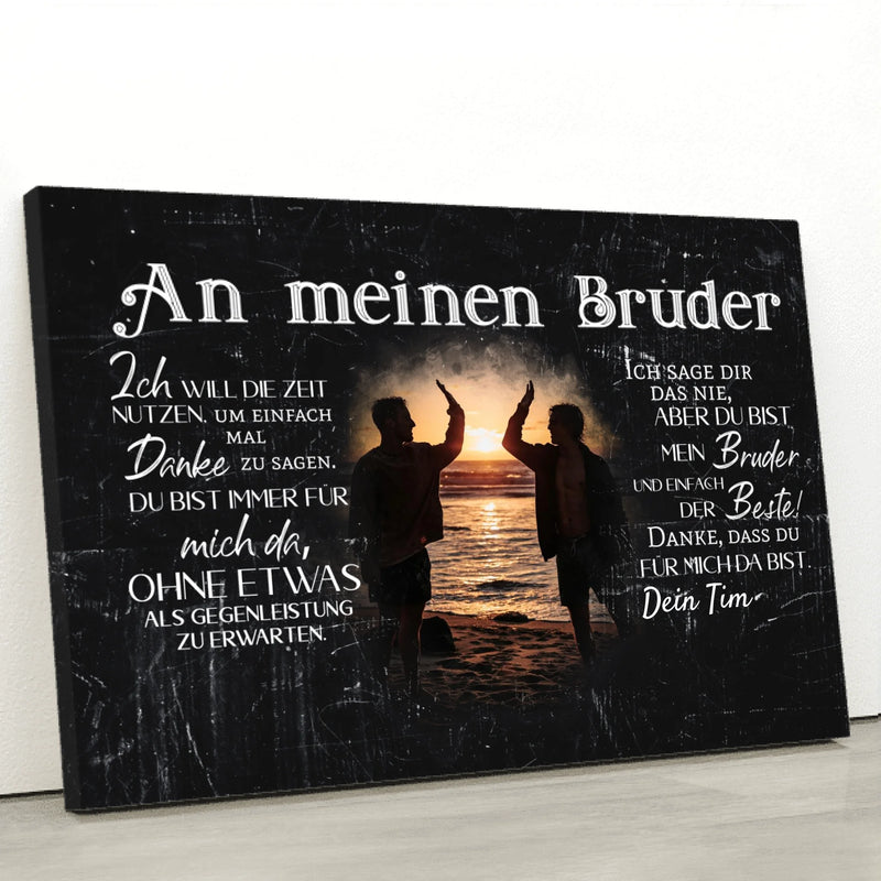 An meinen Bruder - Geschwister-Leinwand