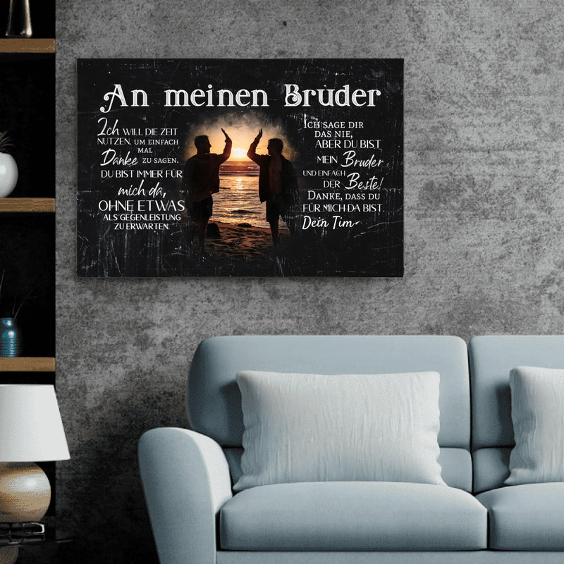 An meinen Bruder - Geschwister-Leinwand