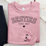 Besties forever - Personalisierter Premium Sweater für Freundinnen und Schwestern