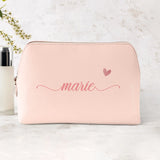 3l rosa Kosmetiktasche aus PU Leder mit Name personalisiert von Love & Faith personalisiert
