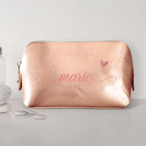 0,75l kupfer Kosmetiktasche aus PU Leder mit Name personalisiert von Love & Faith personalisiert