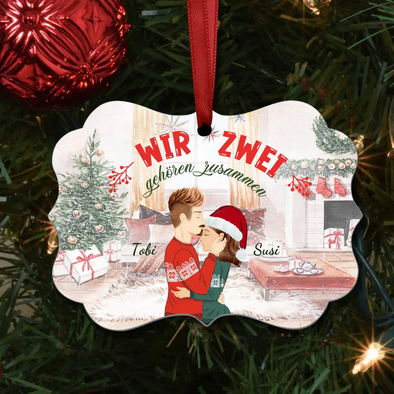 Weihnachts-Liebe - Paar-Baumschmuck