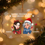 Personalisierter Weihnachtsbaumschmuck mit Namen für Freunde – Alte Freunde – Motiv 3