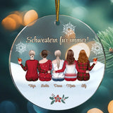 Personalisiertes Acryl Ornament Beste Schwestern für die Familie – Motiv 3