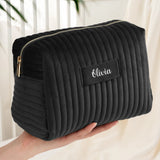 Personalisierte Kosmetiktasche aus Premium Samt für Make Up Beauty Kram – Motiv 15