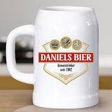 Papas Bier - Personalisiertes Bierglas mit Druck mit Brauerei Logos für Papa und Opa