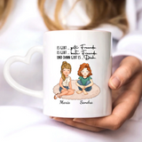Personalisierte Freundinnen Tasse für bis zu 7 Personen individuell gestalten mit Love & Faith