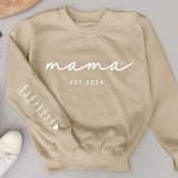 Beste Mama - Personalisierter Premium Sweater für Mama und Oma mit Namen