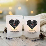 2er Set Personalisierter Teelichthalter mit Geburtsblumen personalisiert für Eltern und Großeltern von Love & Faith