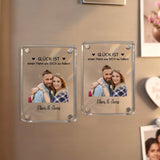 2er Set Personalisierter Kühlschrankmagnet für Partner mit Foto-Upload und Spruch von Love & Faith