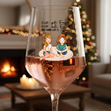 Personalisierte Weingläser für bis zu 7 Personen für deinen Drink von Love & Faith