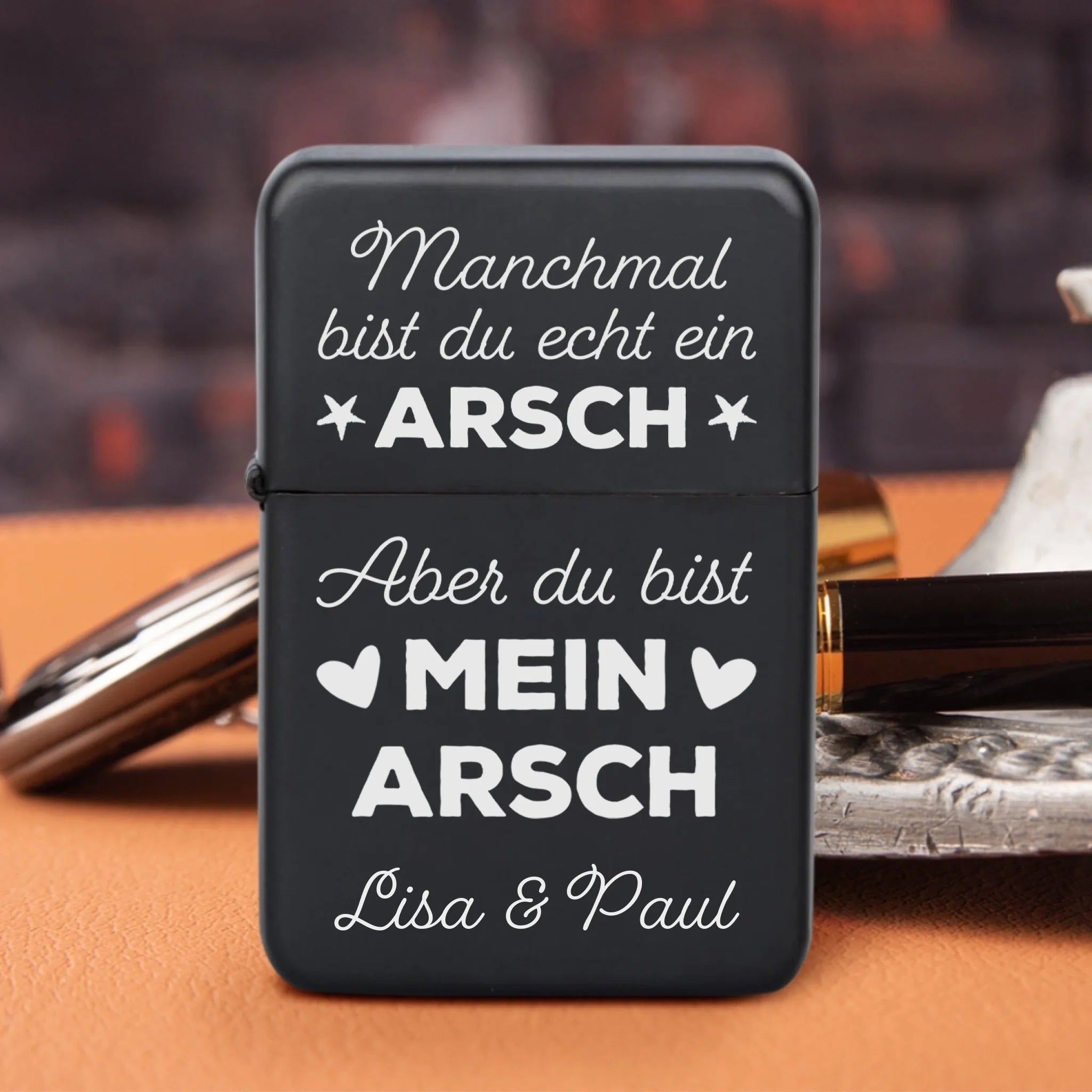 Mein Arsch - Paar-Benzinfeuerzeug