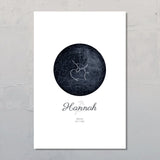 Sternenkarte - Familien-Leinwand