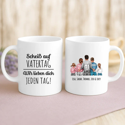 Personalisierte Tasse mit Druck zum Vatertag für Papa – Nur Papa