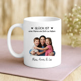 Weiße Tasse mit personalisiertem Spruch und Namen – individuelle Geschenkidee von Love & Faith