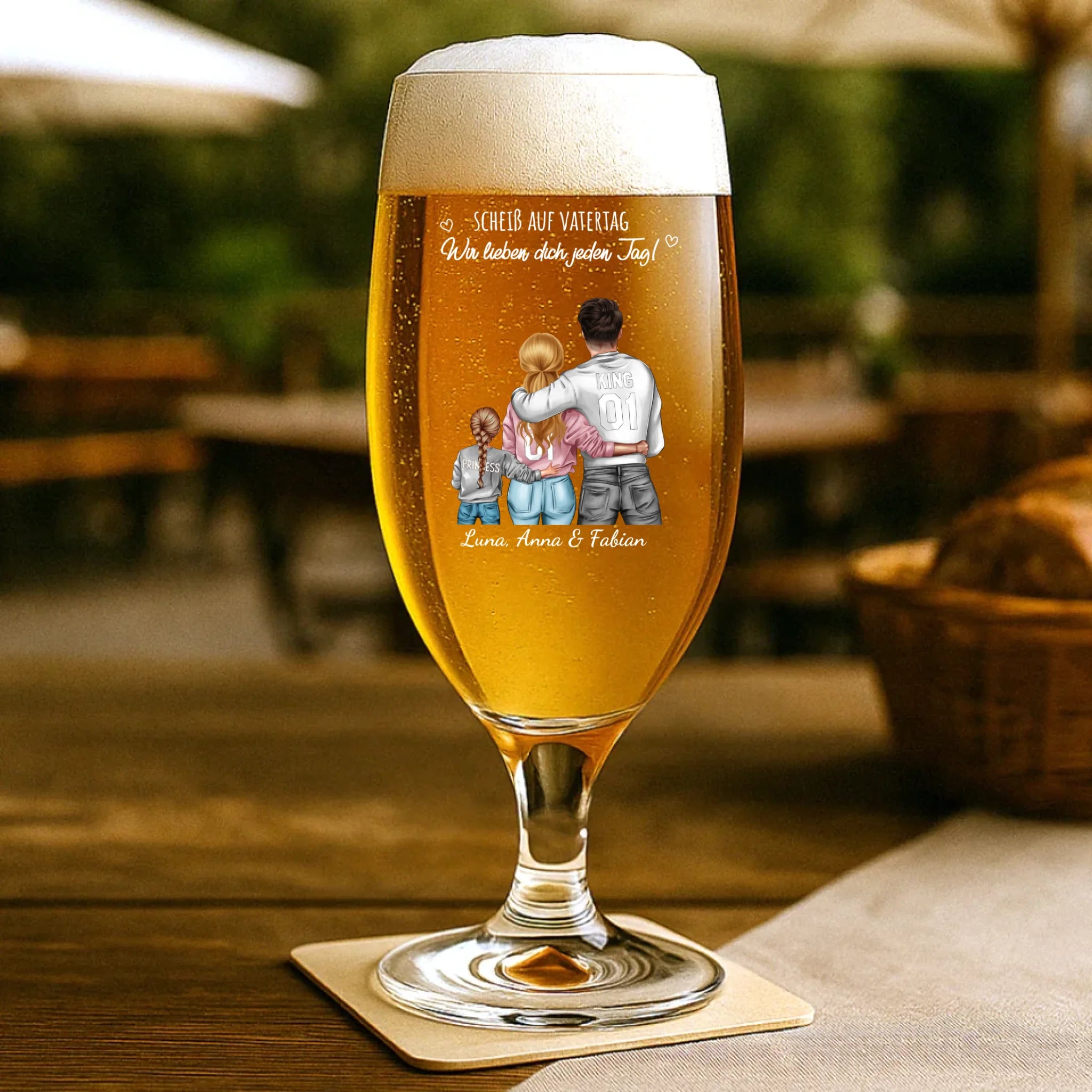 Personalisiertes Geschenk - Bierglas 330ml - mit persönlichem Aufdruck