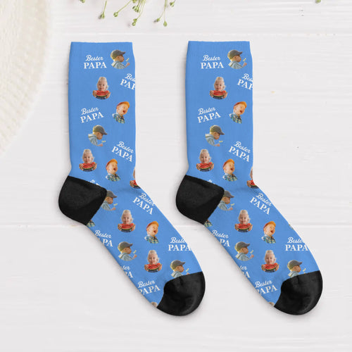 Socken mit eigenen Fotos für Papa zum Vatertag 35-38 individuell gedruckt von Love & Faith