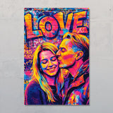 Streetart Love- Personalisiertes Poster mit Streeart-Effekt für Paare