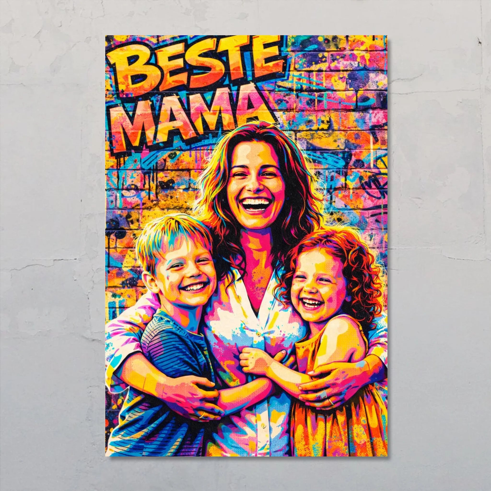 Streetart für Mama - Personalisiertes Poster mit Streeart-Effekt