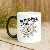 Magische Tasse mit Thermo-Farbwechsel und personalisiertem Namen – witzige Geschenkidee von Love & Faith