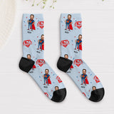 Super Papa - Personalisierte Socken für Papa und Opa mit Foto