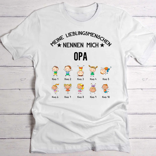Opa´s Lieblingsmenschen - Großeltern-T-Shirt