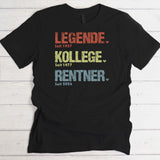 schwarzes Rentnerin T-Shirt für Frau mit Namen personalisiert von Love & Faith