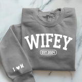 grauer Pullover personalisierbar - gefertigt von Love & Faith