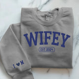 grauer Pullover personalisierbar - gefertigt von Love & Faith